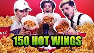 Dokážeme zjesť 150 KFC HOT WINGS ? w/ Evžen, Samo