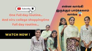 One day full routine | niru College shopping vlog | semma fun and enjoyable day| watch till end |