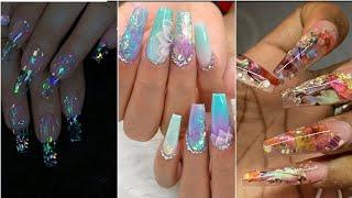 Easy way to make marble nail art and nail designs.