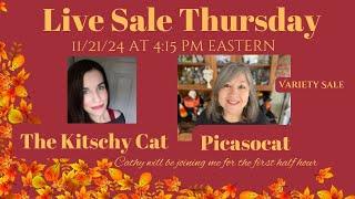 Live Sale Thursday 11/21/24 at 4:15 pm eastern