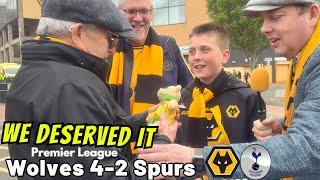 WE DESERVED IT  Wolves 4-2 Tottenham  XTRA FAN REACTION