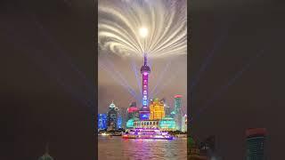 当东方明珠遇上矿泉水烟花...... #china #shorts  #看中國