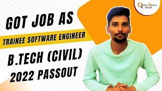 B.TECH (CIVIL) GRADUATE | Got Job as Trainee Software Engineer | Qspiders Deccan.