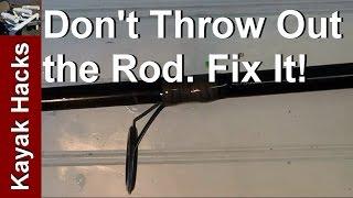 Fishing line guide repair without rod building equipment