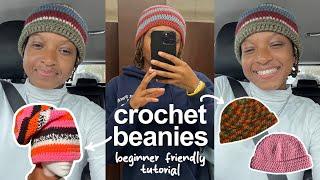 how to: crochet beanies (regular, chunky, slouchy) | beginner friendly tutorial