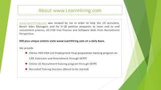 Individual / Corporate US IT Recruiter Training Course