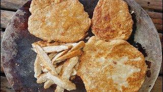 How To Make Chewy Fish Cake - Fresh Fish Cakes Being Fried On Fire