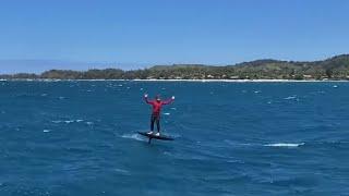 FOIL SURFING A 20 MINUTE RIDE OFF THE COAST OF OAHU ON FLORENCE LIFT 110s