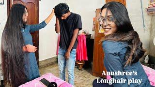 After a long time we uploaded our new video || longhair teacher punished a boy || hairplay by male