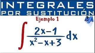 Integración por sustitución | Ejemplo 1