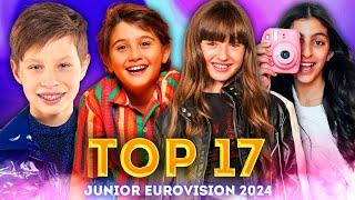 MY TOP 17 - JUNIOR EUROVISION 2024