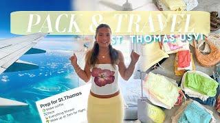 PACK & TRAVEL TO ST.THOMAS || Making outfits, packing, and travel day!