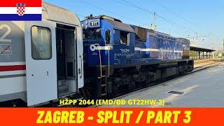 Cab Ride Zagreb - Split Part 3 to Knin (Croatian Railways, Croatia) train drivers' view 4K