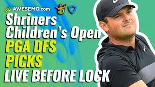 Shriners Children's Open DFS Live Before Locks Daily Fantasy Golf for DraftKings & FanDuel