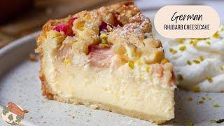 THE BEST German Rhubarb Cheesecake Recipe