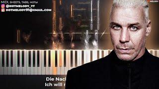 Rammstein - Schwarz piano instrumental lyrics