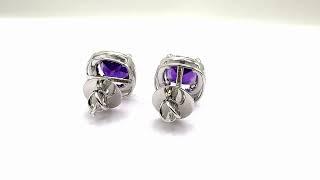 Cheshire Jewels 9ct Amethyst Diamond Earrings