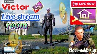 VICTOR LIVE STREAM OPEN CHALLENGE ROOM NOOBMALIK07yt PUBG MOBILE #noobmalik #pubglivestream