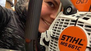 STIHL ms 661c first run