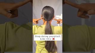 try this easy ponytail hairstyle hack with pencil/#hairstyle #hair #hairtutorial #shorts #ponytail