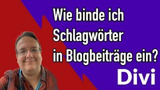 DIVI: Wie binde ich Schlagwörter / Tags in Blogbeiträge ein?