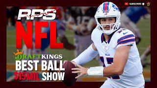 DraftKings Best Ball Draft | $15M MILLIONAIRE  | 8/27 - NFL DFS Strategies & Advice