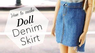 Doll Fashion DIY | Doll Skirt | Casual Denim Skirt