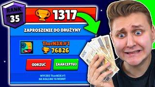 70.000 zaprosił mnie do GRY na 35 RANDZE o KASĘ w BRAWL STARS... (NOOB vs PRO) | Da Mian