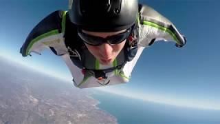 Squirrel Aura wingsuit flying over the Algarve - Skydive Seven.