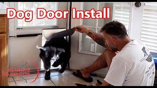 This is a CHEAP DOG DOOR DIY - How to Install PET Door for SCREEN Door DIY