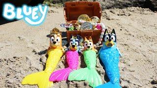 Bluey Toys - Bluey Bingo EPIC Beach Adventure - Bluey Beach Mermaid Tails - Bluey Pirate Treasure