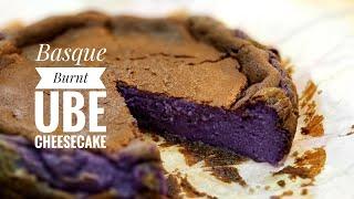 Basque Burnt UBE Cheesecake | PinoyCookingRecipes