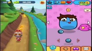 TALKING KING TOM GOLD RUN vs MY BOO Gameplay for Kids Children