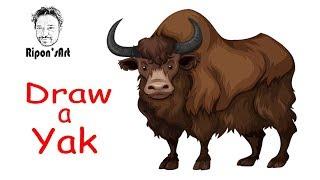 How to draw  a Yak easy.