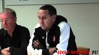 Pressekonferenz nach dem Spiel: ETB Schwarz-Weiß Essen - Rot-Weiss Essen