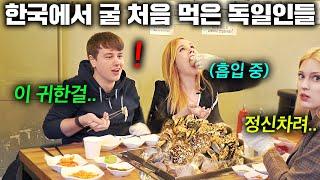 독일친구들이 비싸서 엄두도 못내던 굴을 한국에서 처음으로 쌓아두고 먹게되자 반응ㅋㅋ