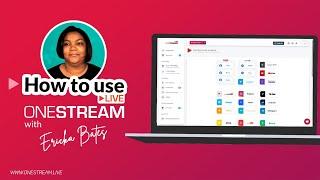 How to use OneStream Live to create professional live streams? -