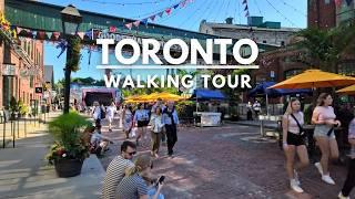 Toronto Walk Tour Distillery District to Gooderham Building | Beautiful Day 4K HDR