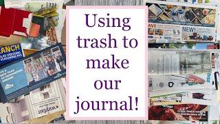 Let’s make an old school junk journal!  Using trash to make a journal! #oldschooljunkjournal