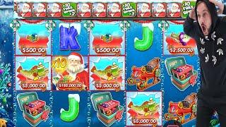 CHRISTMAS BIG BASS BONANZA - I CAUGHT BIG FISH with x10 MULTIPLIER - HUGE WINS CASINO SLOT ONLINE