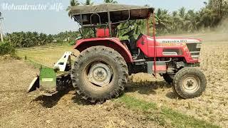 Mahindra Arjun novo 605 goes to coconut land pulling in rotavator performance | mohantractor'slife