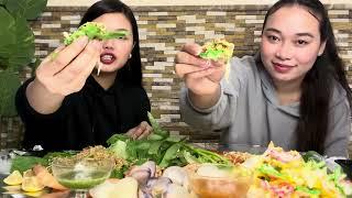 Manipuri Singju V/S Thai Papaya Salad | Seafood  mukbang @BunnyGangmei