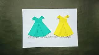 How To Make Origami Paper Dress by dowlatheef | Origami Paper Craft | Origami Gown #creativeart