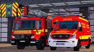 Emergency Call 112 - Dresden Fire Brigade Truck and Firefighter Rapid on Duty! 4K