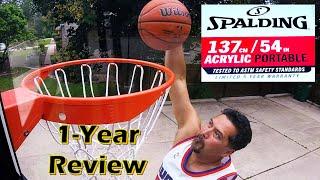 Spalding 54-Inch Acrylic Basketball Hoop 1-Year Review