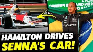 HAMILTON IS CONFIRMED TO DRIVE SENNA'S MCLAREN MP4/5B AT INTERLAGOS | FORMULA 1 NEWS | HOME RACE