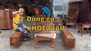 Dòng gỗ khoe GIÀU và bộ bàn ăn gỗ nguyên khối K3 đẹp nhất 2024