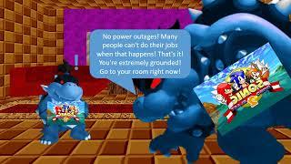 Dark Sonic Robo Blast 2 Bowser Jr. Says "Yes power outages"/Grounded