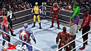 Best Marvel's Avengers | Elimination Match  - WWE 2K24 - PS5 60FPS]