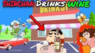 SHINCHAN DRINKS WINE IN DUDE THEFT WARS